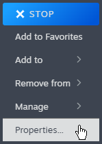 Steam Properties Menu
